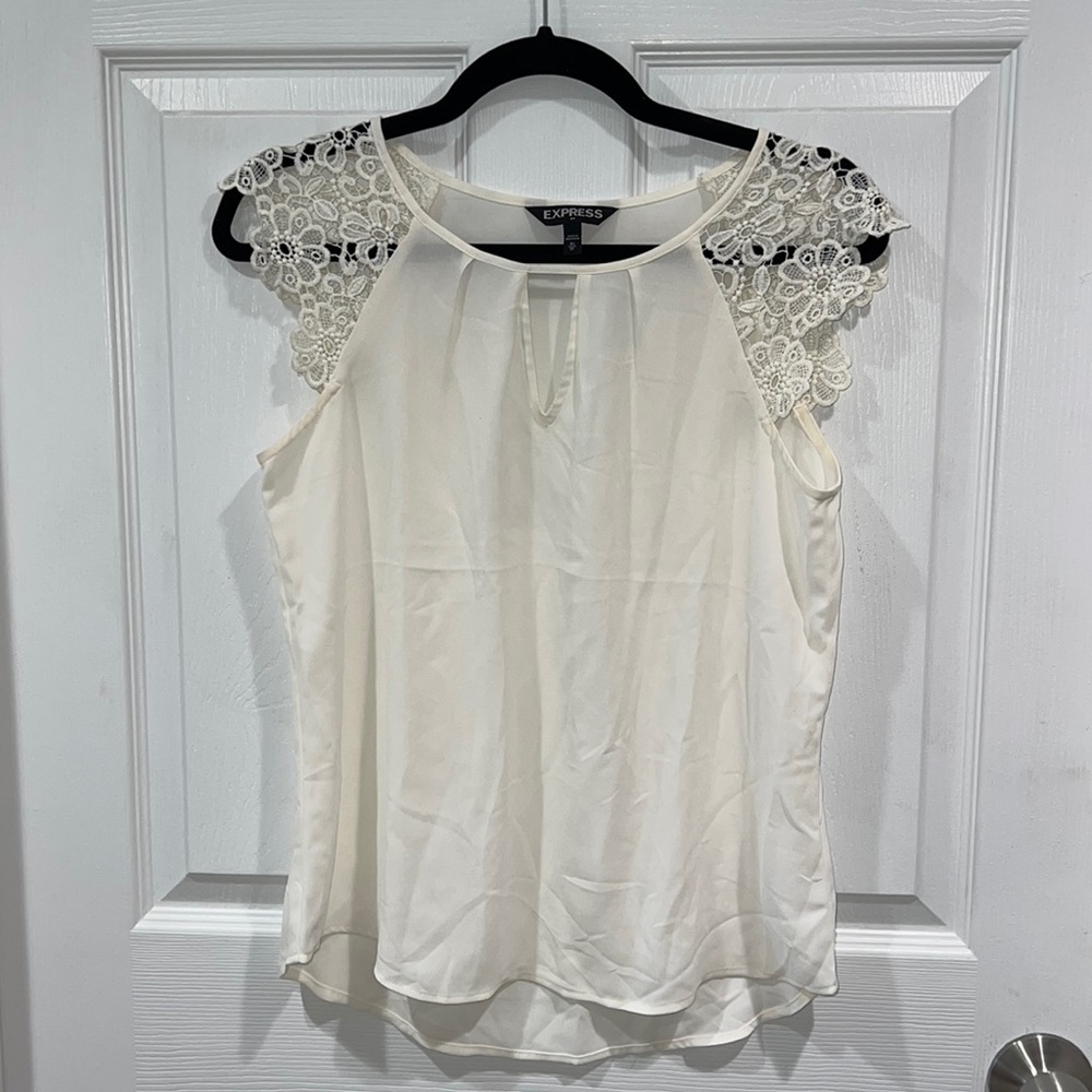 Express Womens XS dress tank top ivory